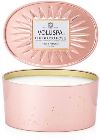 12 bougies luxueuses : Voluspa Prosecco Rose