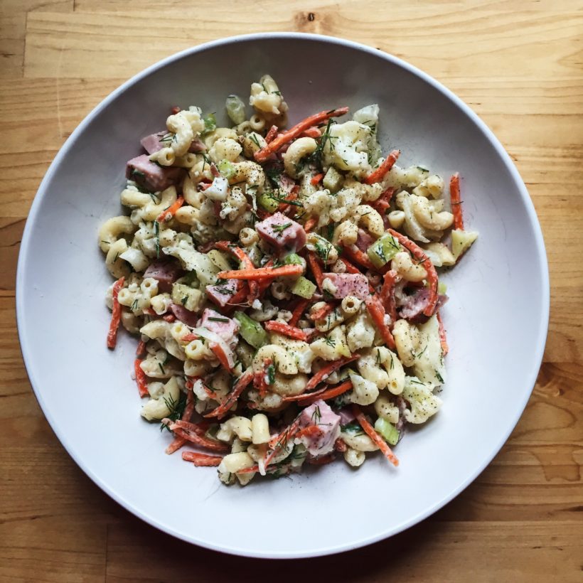 Salade mac & chou recette
