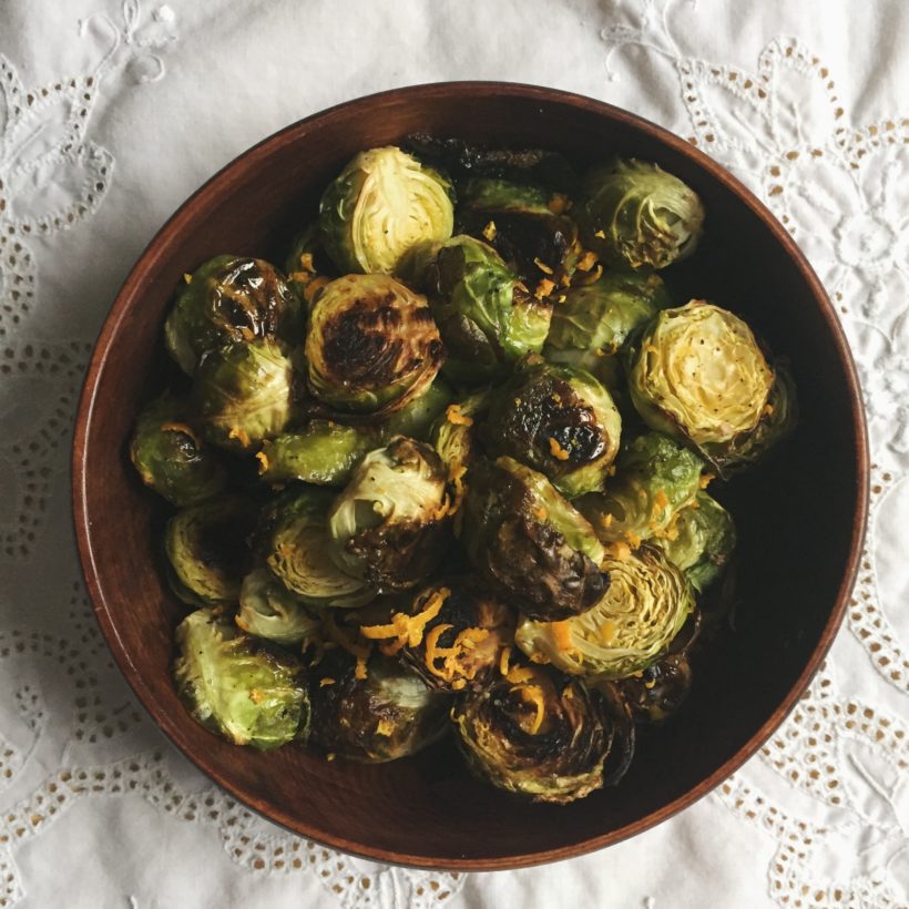 Recette de choux de Bruxelles rôtis à l'orange cara cara et autres recettes