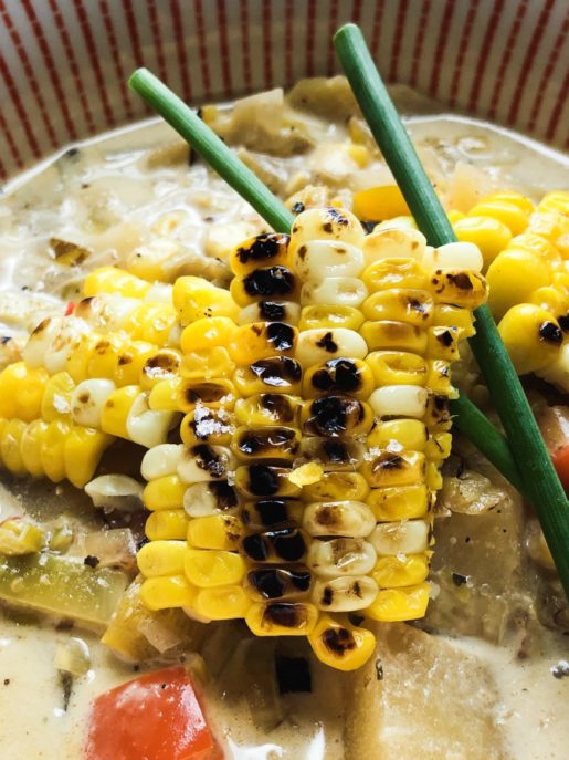 Chaudrée de légumes du Québec - champs de laitue - repas