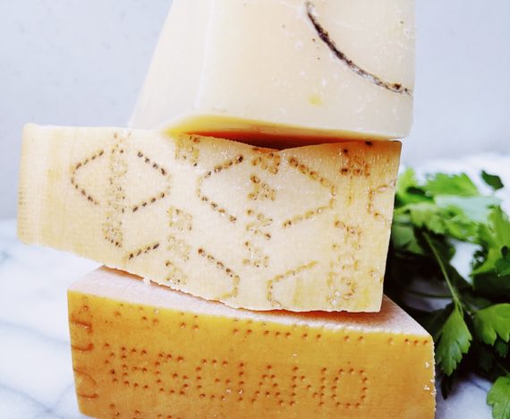 Gamme de fromages européens venus d'Italie