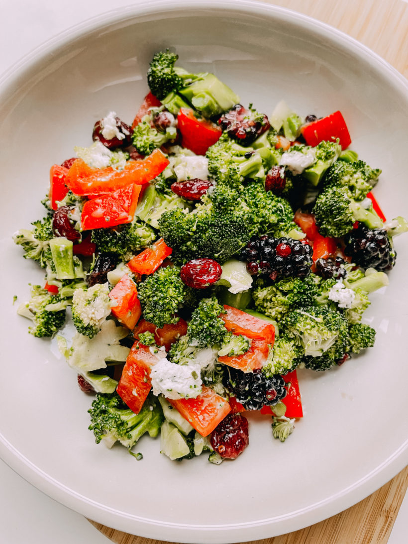 Recette de salade de brocoli aux baies et Boursin