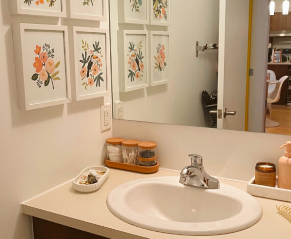 Ménage du printemps de la salle de bain