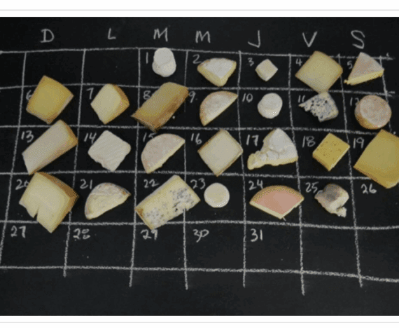calendrier de l'AVENT DE FROMAGES